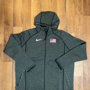 Nike Tech Knit Team USA Full-Zip Up Hoodie Men’s size 2X Blk/Frst Green